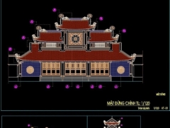 File cad file cad đầy đủ về các công trình đền chùa