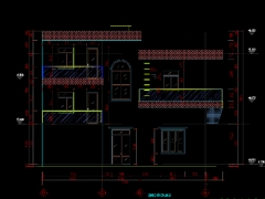 File cad kiến trúc + kết cấu nhà ở phố lệch tầng diện tích thiết kế 6.6x12.25m