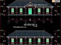 File cad kiến trúc nhà ăn công nhân trong nhà máy bột nghiền Nghệ An