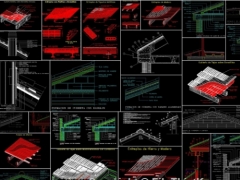 File CAD Kiến trúc nội thất cổ điển (cầu thang, mái, họa tiết,...)