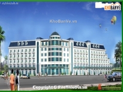File cad kiến trúc thiết kế khách sạn viễn đông Nha Trang