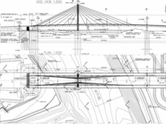 File cad mẫu thiết kế cầu Rào 2 Hải Phòng | Cầu dây văng 2 nhịp 1 trụ tháp