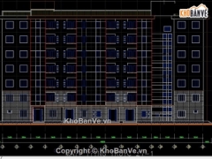 File cad mẫu thiết kế chung cư 8 tầng gồm bản vẽ kiến trúc, kết cấu, điện nước