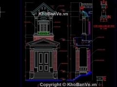 File cad mẫu thiết kế nhà dân 2 tầng KT 8.1x15.2m bao gồm: kết cấu, kiến trúc, điện nước