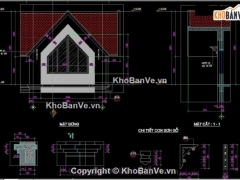 File cad mẫu thiết kế nhà ở trệt kích thước xây dựng 9x22m