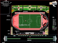 File cad mẫu thiết kế sân vận động Ba Vì