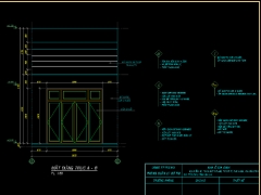 File CAD  nhà cấp 4 gác lửng kích thước 5x10m ( Kiến Trúc+Kết Cấu+Điện Nước)