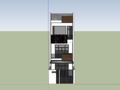 File cad nhà dân 3 tầng 5x20m