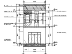 File CAD Nhà phố 2 tầng 5x14m Full kiến trúc, kết cấu, điện nước
