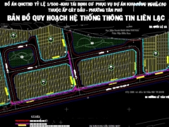 File cad thiết kế bản đồ quy hoach tổng thê thông liên liên lạc phường Tân Phú quận 9