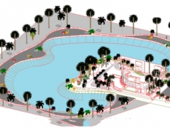 File cad thiết kế bể bơi 3d chi tiết đẹp miễn phí