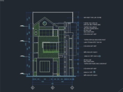 File cad thiết kế biệt thự 3 tầng 10x15m(kiến trúc+nôi thất)