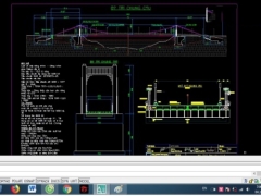 File cad thiết kế cầu treo nhịp L=72m