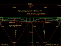File cad thiết kế cầu vòm bê tông cốt thép 2 nhịp L=2x30m vs Dự toán