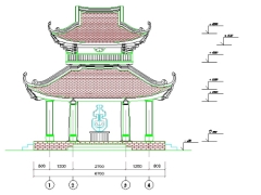 File cad thiết kế chùa bái đính