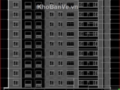 File cad thiết kế chung cư cao tầng gồm bản vẽ: KT+KC kèm dự toán