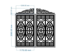 File cad thiết kế cổng 2 cánh cnc đẹp nhất tháng 11