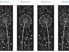 File cad thiết kế cổng cnc 4 cánh bông lau đẹp nhất