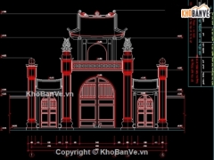File cad thiết kế công trình chùa keo full kiến trúc