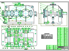 File cad thiết kế đồ án cơ khí hộp số giảm tốc khai triển (chi tiết+mặt cắt)