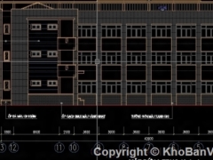 File cad thiết kế nhà giảng đường quân sự 3 tầng gồm bản vẽ kiến trúc, kết cấu, ME
