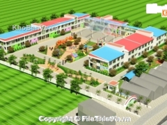 File cad thiết kế nhà hiệu bộ | nhà 2 tầng 8 phòng học | 2 tầng 10 phòng học trường tiểu học Hà Nội