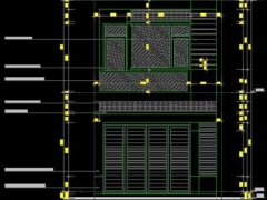 File cad thiết kế nhà ống 3 tầng kích thước 5x20m