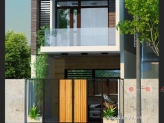 File cad thiết kế nhà phố 2.5 tầng gồm hạng mục kiến trúc, kết cấu, điện nước+ phối cảnh.