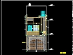 File cad thiết kế nhà phố 3 tầng kích thước 5x24m gồm (Kiến trúc, kết cấu, điện nước)