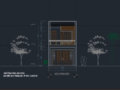 File cad thiết kế nhà phố 5 tầng kích thước 5.7x15.89m