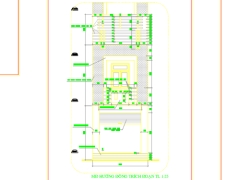 File cad thiết kế nhà phố kích thước 21.9x4 m, 5 tầng(kiến trúc+kết cấu+điện nước+thang thoát hiểm+dự toán...)