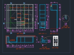 File cad thiết kế nội thất(giường +bàn học +tủ quần áo)