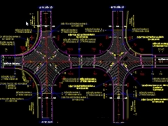 File cad thiết kế nút đường giao Đại lộ chi tiết các hạng mục
