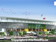 File cad thiết kế sân vận động Hòa Xuân Đà Năng 20000 chỗ bản vẽ kiến trúc