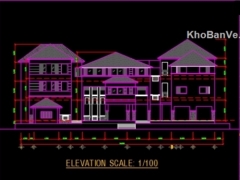 File cad thiết kế trường mẫu giáo KT 15.1x34.6m gồm bản vẽ KT + KC 