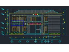 File cad trạm y tế 2 tầng 20x18.3m, full kiến trúc + kết cấu