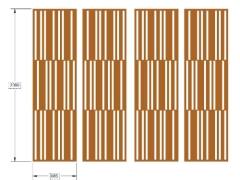 File cnc cổng 4 cánh file cad đơn giản tháng 6
