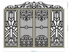 File cnc cổng 4 cánh mới phong cách