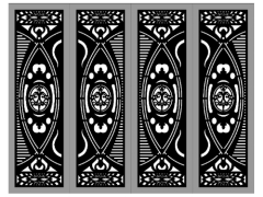 File cnc cổng 4 cánh phong cách