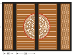 File cnc cổng 4 cánh trống đồng bông tuyết, kèm chỉ trống