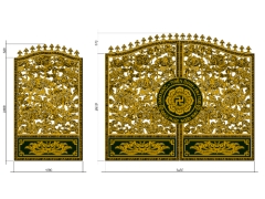 File cnc cổng chùa thiết kế hoa sen đẹp 