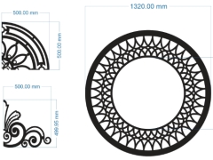 File cnc hoa văn mái kính file cad đẹp dxf