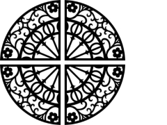 File cnc hoa văn tròn mái kính 2 diện tích thiết kế