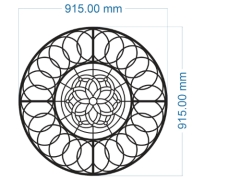File cnc hoa văn tròn mái kính mẫu đẹp dxf