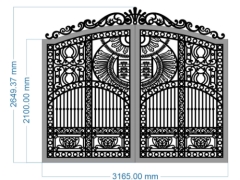 File cnc mẫu cổng 2 cánh cho mẫu biệt thự