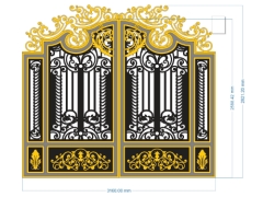 File cnc mẫu cổng 2 cánh mẫu đẹp nhất