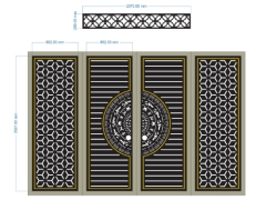 File cnc mẫu cổng 4 cánh mẫu đẹp