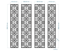 File cnc mẫu cổng 4 cánh mẫu đẹp nhất dxf