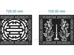 File cnc thiết kế chữ thọ và hạc nến đẹp