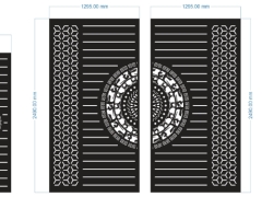 File cnc thiết kế cổng 2 cánh chính phụ cnc